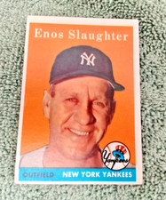 1958 Topp # 142 Enos Slauther New York Yankees Outfielder 5.0 EX Or Better (HOF)