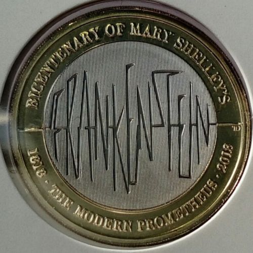 2018 Mary Shelley's Frankenstein £ 2 Brilliant Uncirculation Royal Mint BU Coin - Imagen 1 de 1