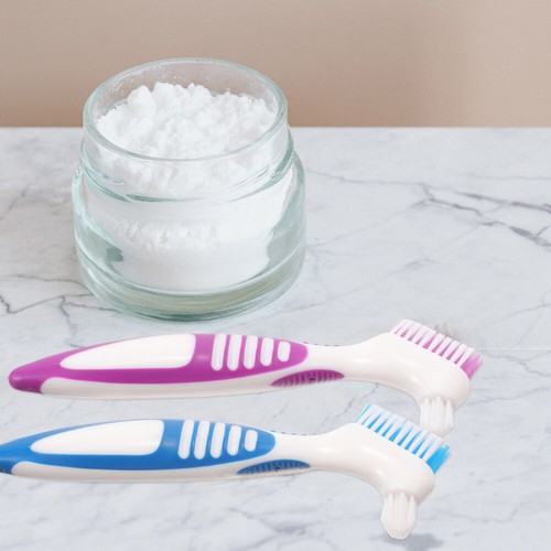 2 Sets Portable Denture Brush Toothbrush Hard Bristle Travel and Storage Box - Bild 6 von 12