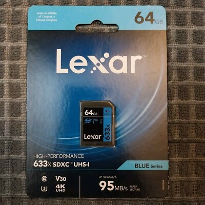 Lexar 64GB SD Card Memory Card SDXC Blue Series - NEW