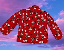 Disney Minnie Mouse Girls Puffer Jacket Size 4 Full Zip Pockets Polka Dots