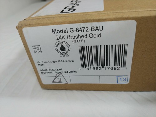 Graff G-8472-BAU Round Showerhead G-8472 24K Brushed Gold - Picture 2 of 3