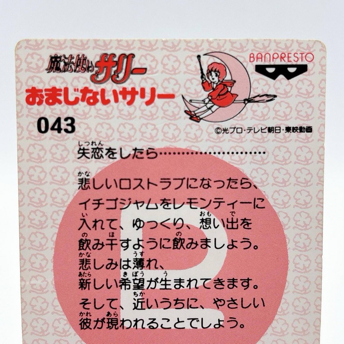 サリーカード Sally the Witch - Japanese Anime Card BANPRESTO Vintage