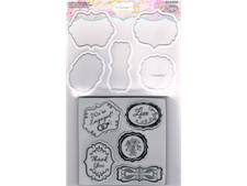 Sizzix Framelits Stanzer Set 10tlg mit Stempel - Wedding Expressions by Dena Des