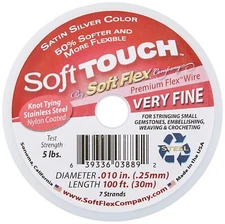	XCR-5411 Soft Touch Very Fine Beading Wire 0.010/100 Silver	