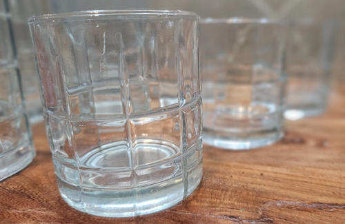 9 Vtg Anchor Hocking Tartan Manchester Iced Tea/Juice Clear Glasses 16oz & 8oz - Picture 5 of 9