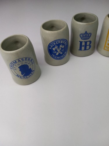 German Miniture Beer Steins Lot 6 Ceramic Vinatge Collectible - Picture 3 of 15