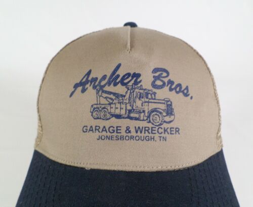 Archer Bros Mütze Kappe Garage & Wrecker Jonesborough TN Abschleppwagen LKW Druckknopflasche - Bild 1 von 7