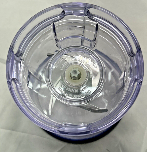 Ninja Food Processor Master Prep 16 oz 2 Cup Replacement Bowl Top & Blade Blue - Picture 3 of 7