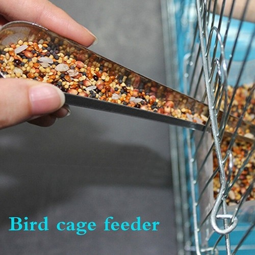 1pc Bird Cage Stainless Steel Feeder Feeding Supply Parrot Pigeon remise Bird Accessory
