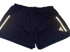 ADIDAS 4 Running Men's SZ-2XL- Shorts DARK Blue-Silver Reflective Stripe H59915