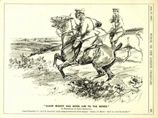 Rare BRITISH 1904 - HORSES & RIDING Illustration by G. D. Armour - CARTOON HUMOR