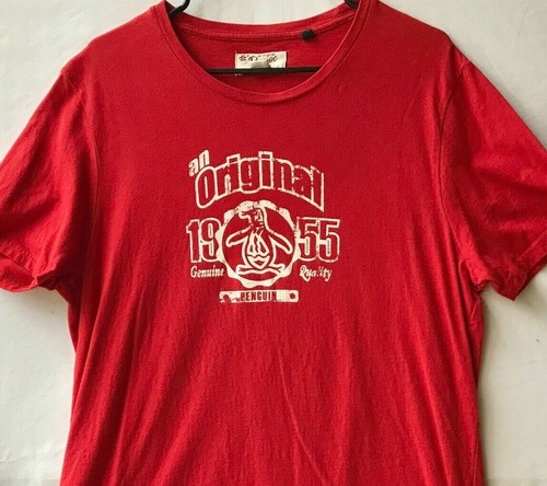 Camiseta Grande Para Hombres Original Penguin Munsing Wear Roja Blanca Navidad - Imagen 1 de 9
