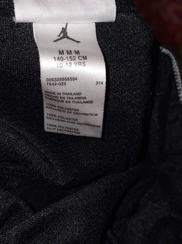 Nike Air Jordan Boys M 10-12 Black on Black Logo Jogger Athletic Bottoms - Picture 7 of 7