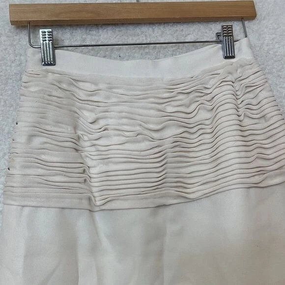 Falda Crema Seda Italiana Vintage Valentino Mujer EXTRA PEQUEÑA Foto 2 de 4