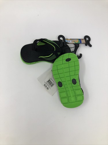 Op Boys Black And Green Sandals Size 5-6 - Picture 3 of 4