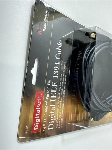 RADIO SHACK 6 Pin to 4 Pin Digital IEEE 1394 Cable 14.5 Ft - Photo 5/5