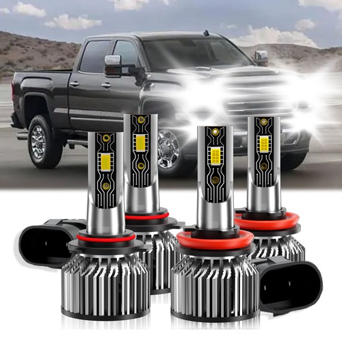 For GMC Sierra 1500 2007-2013 LED Headlight High&Low Beam Combo Kit Bulb 26000LM - Picture 2 of 12