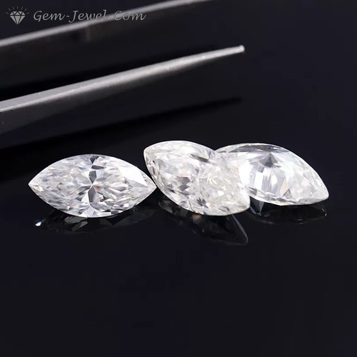 Fiery 14 X 7 MM 2.50 Carat Full White Marquise Cut Loose Moissanite 4 Ring - Picture 8 of 9