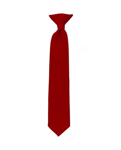 Manzini® Neck Wear Boys' Kids' Children's Solid Pre Tied Ready to Clip On Tie - Picture 40 of 52