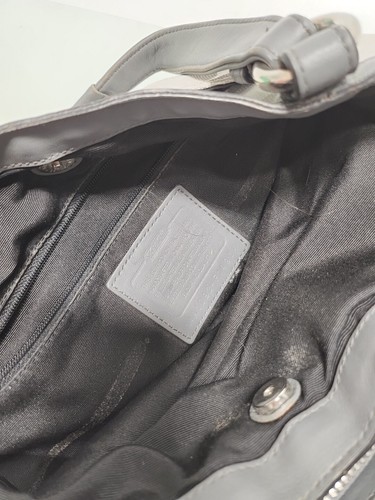 * Coach Leah Signature Gray Canvas Tote HandbagRk29 - Picture 5 of 8