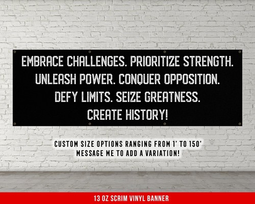 Training Wall Art - Home Gym Banner - Motivational Decor - Picture 9 of 21