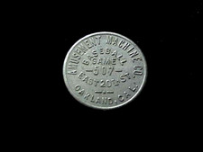 Oakland CA Amusement Machine Co California baseball game merchant token x Lerch