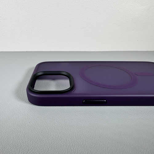 Case for iPhone 15 - Frosted Midnight Plum | Sleek, Slim & Strong | Magnetic - Picture 11 of 15