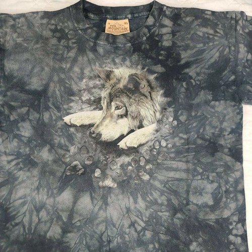 The Mountain Boys Gray Wolf Graphic T-Shirt Mens Size XL Made in USA Park - Picture 2 of 6