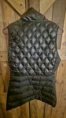 Vintage Calvin Klein Performance Women Long Black Puffer Vest Size S/P Full Zip - Picture 4 of 5