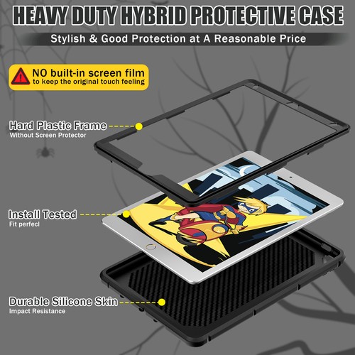 Kids Heavy Duty Shockproof Case Stand Cover For iPad 10.2-inch 7th 8th 9th Gen - Picture 26 of 96