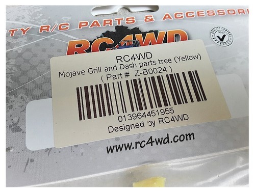 Vintage RC Car Truck RC4WD Original Mojave Grille Dash Steering Wheel Yellow NIB - Picture 2 of 2