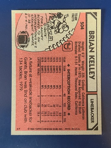 Tarjetas de fútbol americano Topps 1980 completan tu conjunto que elijas elegir cada una #397 - 528 - Imagen 171 de 207