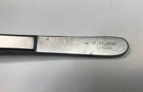 V. Mueller CH5885 DeBakey Diethrich Pinza per tessuti, mascella da 1 mm, 7,75" - Foto 4 di 5