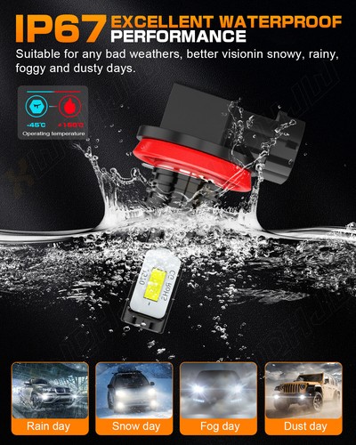 For 2014-2020 Kia Soul LED Headlight High/Low Fog Light Bulbs Combo 9008+H11 - Picture 6 of 21