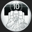 2025 Putin Popcorn. Silver 1 oz Proof, #65 Error in COA. Both COA incld. Rare