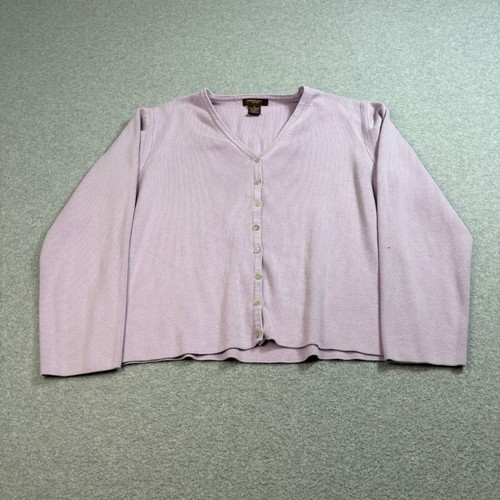 Esperanto Sweater Woman XL Purple Cardigan Coastal Cottage Academia Heritage - Picture 1 of 7