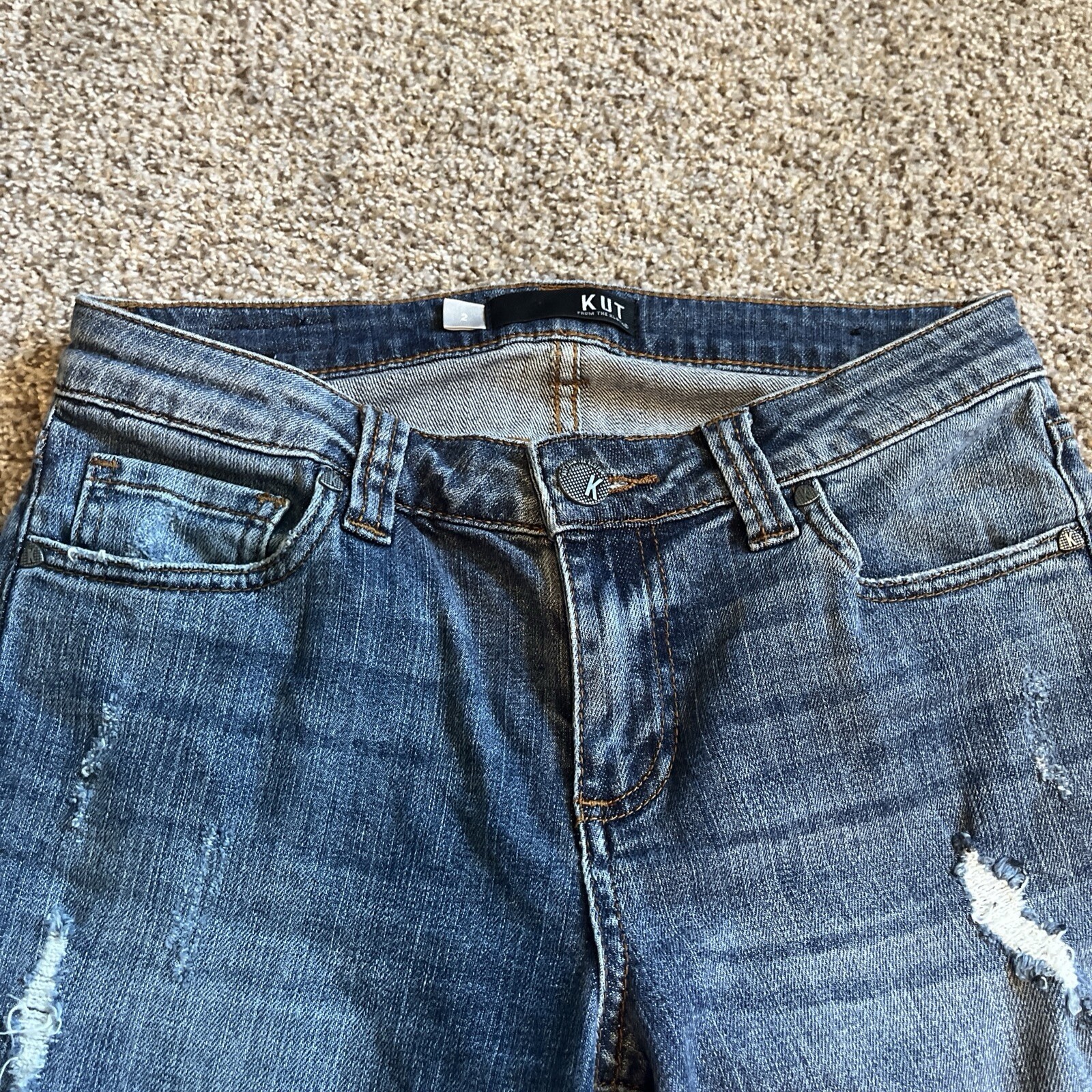 Kut From The Kloth Jeans Womens 2 (29x26) Connie Ankle Skinny Distressed - View 2