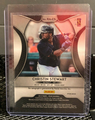 Christin Stewart 2019 Panini Prizm Blue Prizm Auto RC - Tigers - Foto 2 di 2
