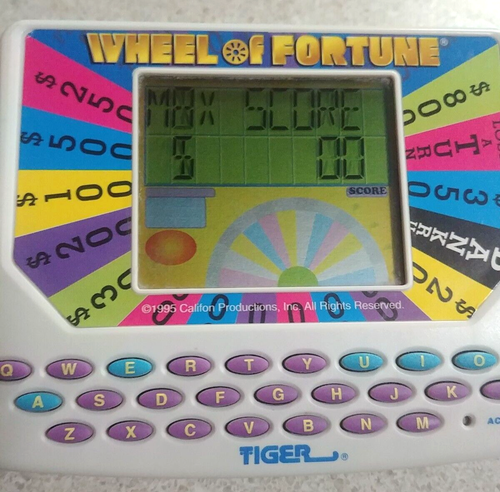 Tiger Electronics 1995 Wheel of Fortune elektronisches Handspiel mit Patrone - Bild 2 von 4