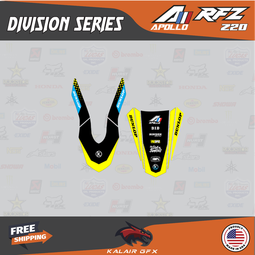 Graphics Kit for Apollo Z20 Z40(RFZ Z 20 40) Division-yellow - Picture 4 of 6