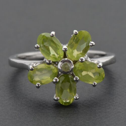 Oval Cut Natural Gemstone 925 Sterling Silver Floral Ring Fine Jewelry - Picture 3 of 18