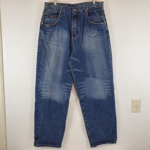 VTG 90s Makaveli Men's 36x34 Tupac 2Pac Shakur Hip Hop Rap Baggy Jeans Ramie - Picture 2 of 18