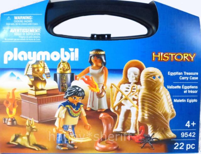 Playmobil Set 9542 Ancient Egyptians Treasure Mummy NEW Carry Case Playmobil Set 9542 Ancient Egyptians Treasure Mummy NEW Carry Case