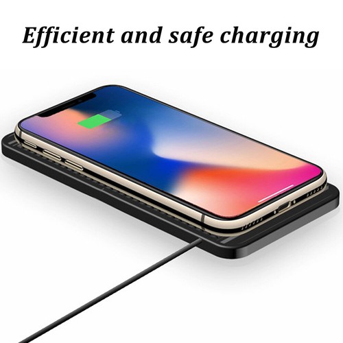 Car Cordless Fast Charger Pad Phone Charging Mat Non-Slip for iPhone Samsung - Afbeelding 5 van 25