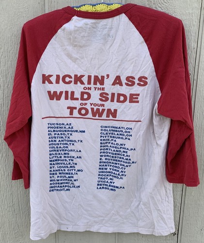 Motley Crew Kickin Ass on the Wild Side of Your Town raglan tee t-shirt c 2011 M - Picture 4 of 12