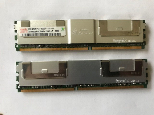 Hynix 4GB (2x2GB) PC2-5300 DDR2 667MHz Fully Buffered ECC DIMM HYMP525F72CP4N3-Y - Picture 1 of 4