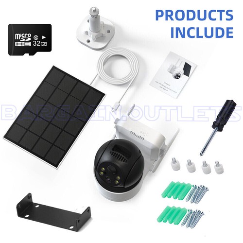 5G WIFI Wireless Security Camera 4MP Solar Battery Powered IP Pan Tile CCTV 2K - Picture 2 of 12