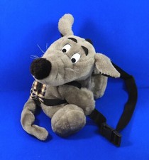 ULI STEIN MAUS Dimo Rucksack Tasche W.Germany Plüsch grau 29 cm 80er J. Vintage