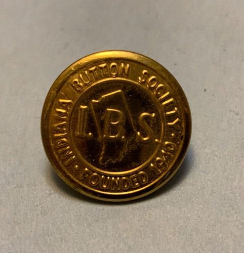Vintage IBS Indiana Button Society commemorativo da collezione, Waterbury Co, metallo - Foto 3 di 3